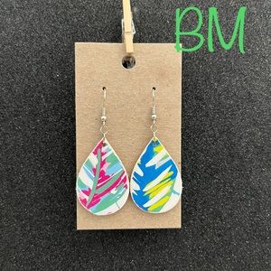 Homemade wood earrings